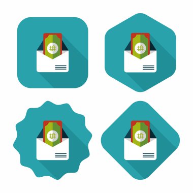 faturaları uzun gölge, eps10 düz simgesiyle