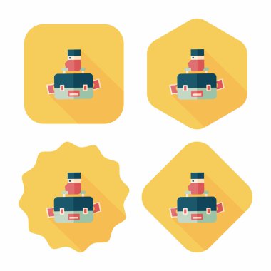 Uzun Gölge, eps10 ile iş çanta düz simgesi