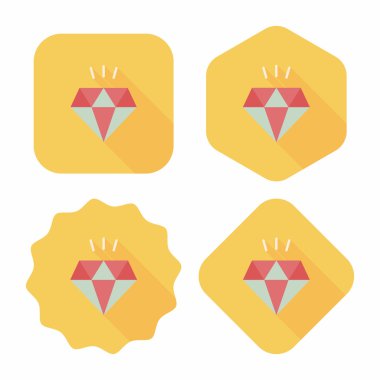 elmas uzun gölge, eps10 düz simgesiyle