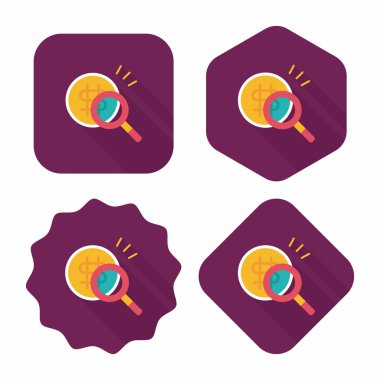 Uzun Gölge, eps10 ile para düz simgesini bulun