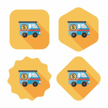 Uzun Gölge, eps10 zırhlı araç düz simgesiyle