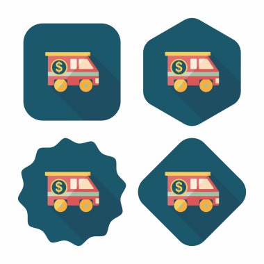 Uzun Gölge, eps10 zırhlı araç düz simgesiyle