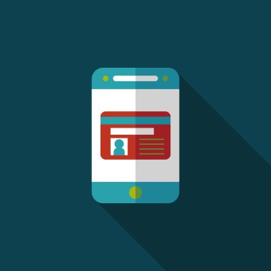 iş grafik düz simgesini uzun gölge, eps10 ile