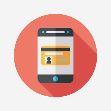 iş grafik düz simgesini uzun gölge, eps10 ile