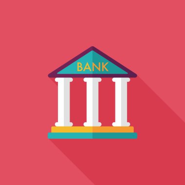 Uzun Gölge, eps10 ile banka düz simgesi