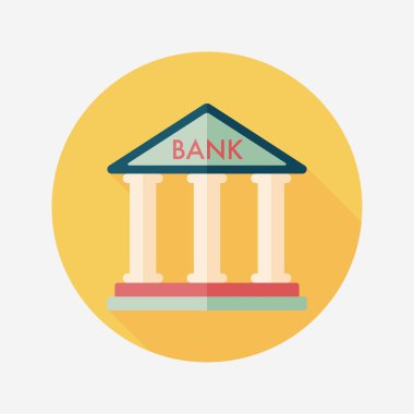 Uzun Gölge, eps10 ile banka düz simgesi