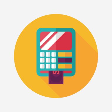 Uzun Gölge, eps10 ile ATM düz simgesi