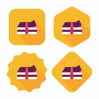 Uzun Gölge, eps10 ile kağıt para düz simgesi