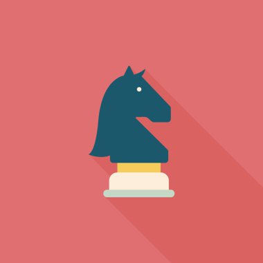 Satranç uzun gölge, eps10 düz simgesiyle