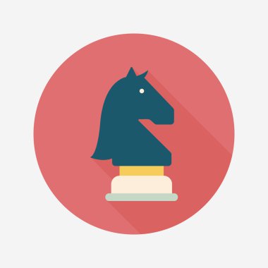 Satranç uzun gölge, eps10 düz simgesiyle