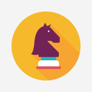 Satranç uzun gölge, eps10 düz simgesiyle