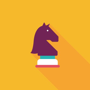 Satranç uzun gölge, eps10 düz simgesiyle