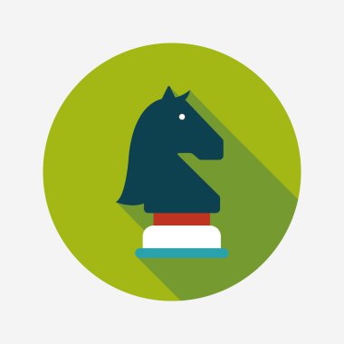 Satranç uzun gölge, eps10 düz simgesiyle