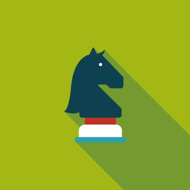 Satranç uzun gölge, eps10 düz simgesiyle
