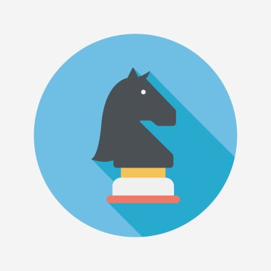 Satranç uzun gölge, eps10 düz simgesiyle