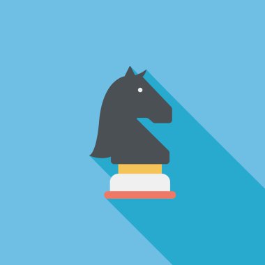 Satranç uzun gölge, eps10 düz simgesiyle