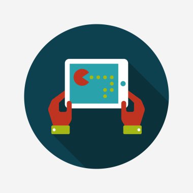 Uzun Gölge, eps10 ile el oyun konsolları düz simgesi