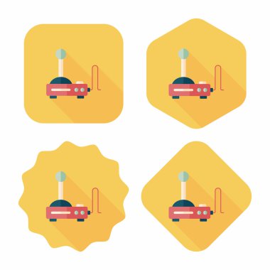 Joystick uzun gölge, eps10 düz simgesiyle