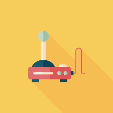 Joystick uzun gölge, eps10 düz simgesiyle