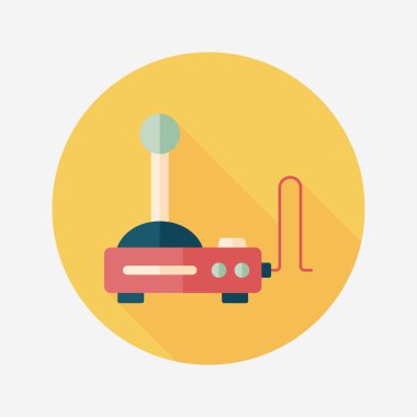 Joystick uzun gölge, eps10 düz simgesiyle