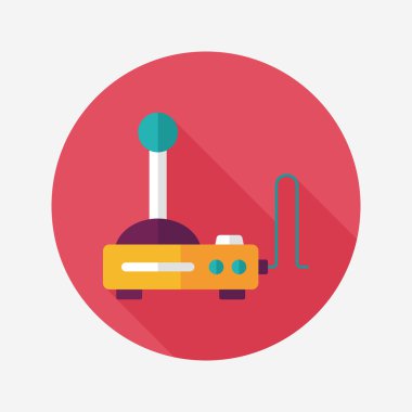 Joystick uzun gölge, eps10 düz simgesiyle