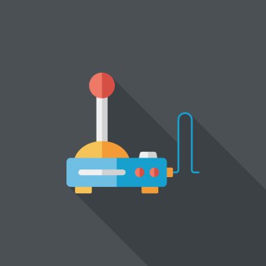 Joystick uzun gölge, eps10 düz simgesiyle
