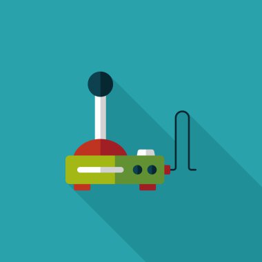 Joystick uzun gölge, eps10 düz simgesiyle