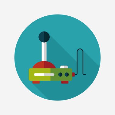 Joystick uzun gölge, eps10 düz simgesiyle