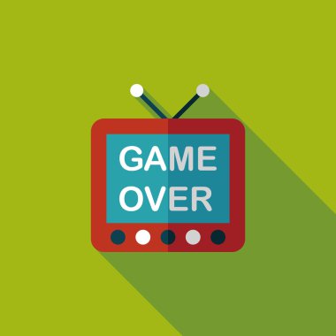 Uzun Gölge, eps10 TV oyun düz simgesiyle