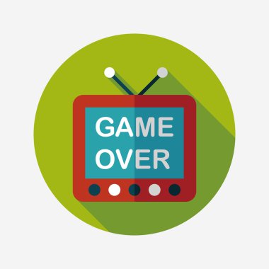 Uzun Gölge, eps10 TV oyun düz simgesiyle