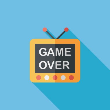 Uzun Gölge, eps10 TV oyun düz simgesiyle