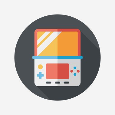 Uzun Gölge, eps10 ile el oyun konsolları düz simgesi