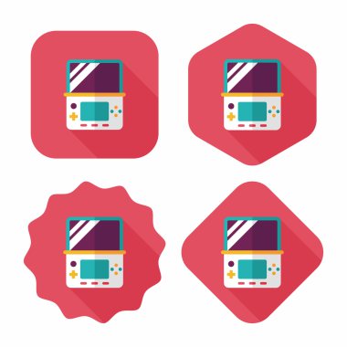 Uzun Gölge, eps10 ile el oyun konsolları düz simgesi