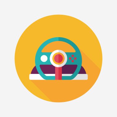 Joystick uzun gölge, eps10 düz simgesiyle