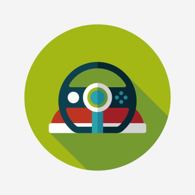 Joystick uzun gölge, eps10 düz simgesiyle