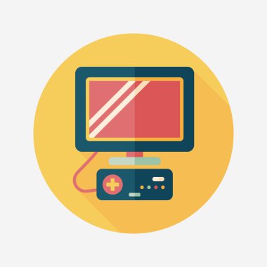 Uzun Gölge, eps10 TV oyun düz simgesiyle