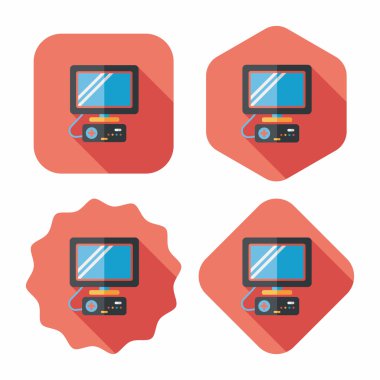 Uzun Gölge, eps10 TV oyun düz simgesiyle