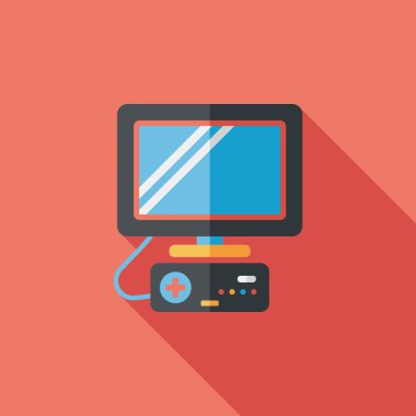 Uzun Gölge, eps10 TV oyun düz simgesiyle