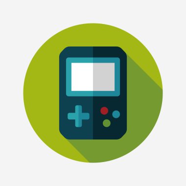 Uzun Gölge, eps10 ile el oyun konsolları düz simgesi