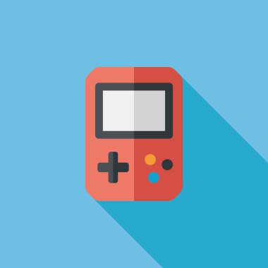 Uzun Gölge, eps10 ile el oyun konsolları düz simgesi