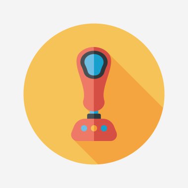 Joystick uzun gölge, eps10 düz simgesiyle