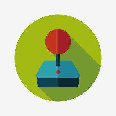 Joystick uzun gölge, eps10 düz simgesiyle