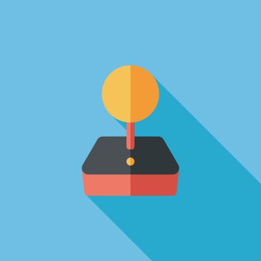 Joystick uzun gölge, eps10 düz simgesiyle