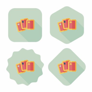 İskambil uzun gölge, eps10 simgesiyle düz