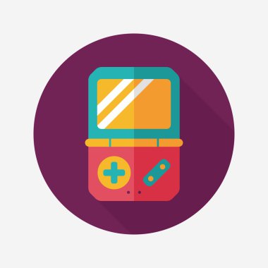 Uzun Gölge, eps10 ile el oyun konsolları düz simgesi