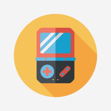 Uzun Gölge, eps10 ile el oyun konsolları düz simgesi