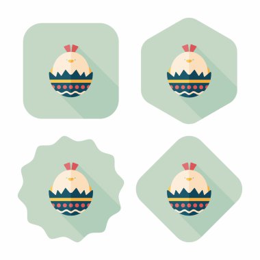 Uzun Gölge, eps10 Paskalya yortusu yumurta düz simgesiyle