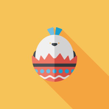 Uzun Gölge, eps10 Paskalya yortusu yumurta düz simgesiyle
