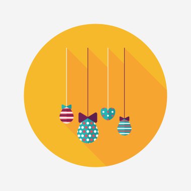 Uzun Gölge, eps10 düz simgesiyle asılı Paskalya