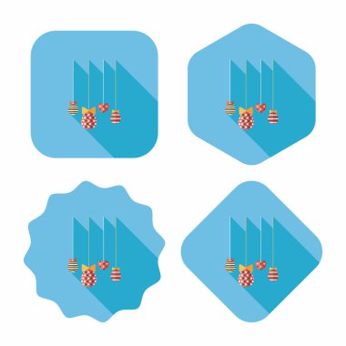 Uzun Gölge, eps10 düz simgesiyle asılı Paskalya